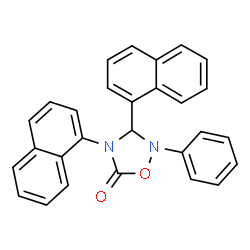 ChemSpider 2D Image | 3,4-Di(1-naphthyl)-2-phenyl-1,2,4-oxadiazolidin-5-one | C28H20N2O2