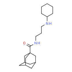 ChemSpider 2D Image | N-[3-(Cyclohexylamino)propyl]-1-adamantanecarboxamide | C20H34N2O
