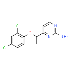 ChemSpider 2D Image | 4-[1-(2,4-Dichlorophenoxy)ethyl]-2-pyrimidinamine | C12H11Cl2N3O
