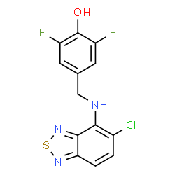 ChemSpider 2D Image | 4-{[(5-Chloro-2,1,3-benzothiadiazol-4-yl)amino]methyl}-2,6-difluorophenol | C13H8ClF2N3OS