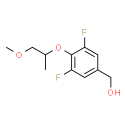 ChemSpider 2D Image | {3,5-Difluoro-4-[(1-methoxy-2-propanyl)oxy]phenyl}methanol | C11H14F2O3