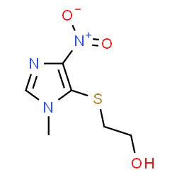 ChemSpider 2D Image | 2-[(1-Methyl-4-nitro-1H-imidazol-5-yl)sulfanyl]ethanol | C6H9N3O3S
