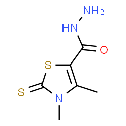 ChemSpider 2D Image | 3,4-Dimethyl-2-thioxo-2,3-dihydro-1,3-thiazole-5-carbohydrazide | C6H9N3OS2