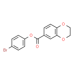 ChemSpider 2D Image | 4-Bromophenyl 2,3-dihydro-1,4-benzodioxine-6-carboxylate | C15H11BrO4