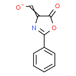ChemSpider 2D Image | (5-Oxo-2-phenyl-1,3-oxazol-4(5H)-ylidene)methanolate | C10H6NO3