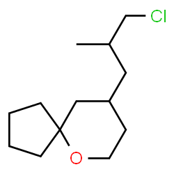 ChemSpider 2D Image | 9-(3-Chloro-2-methylpropyl)-6-oxaspiro[4.5]decane | C13H23ClO
