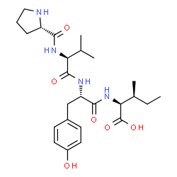 ChemSpider 2D Image | L-Prolyl-L-valyl-L-tyrosyl-L-isoleucine | C25H38N4O6