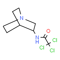 ChemSpider 2D Image | N-(1-Azabicyclo[2.2.2]oct-3-yl)-2,2,2-trichloroacetamide | C9H13Cl3N2O