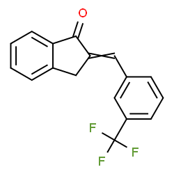 ChemSpider 2D Image | 2-[3-(Trifluoromethyl)benzylidene]-1-indanone | C17H11F3O
