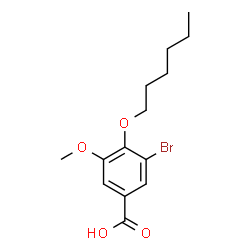 ChemSpider 2D Image | 3-Bromo-4-(hexyloxy)-5-methoxybenzoic acid | C14H19BrO4