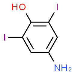 ChemSpider 2D Image | 4-Amino-2,6-diiodophenol | C6H5I2NO