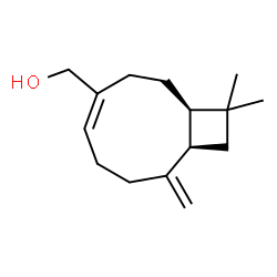 ChemSpider 2D Image | [(1R,4E,9R)-11,11-Dimethyl-8-methylenebicyclo[7.2.0]undec-4-en-4-yl]methanol | C15H24O