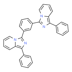 ChemSpider 2D Image | 3,3'-(1,3-Phenylene)bis(1-phenylimidazo[1,5-a]pyridine) | C32H22N4