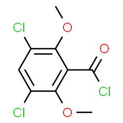 ChemSpider 2D Image | 3,5-Dichloro-2,6-dimethoxybenzoyl chloride | C9H7Cl3O3