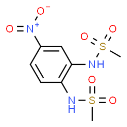 ChemSpider 2D Image | N,N'-(4-Nitro-1,2-phenylene)dimethanesulfonamide | C8H11N3O6S2