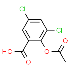 ChemSpider 2D Image | 2-Acetoxy-3,5-dichlorobenzoic acid | C9H6Cl2O4