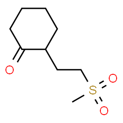 ChemSpider 2D Image | 2-[2-(Methylsulfonyl)ethyl]cyclohexanone | C9H16O3S