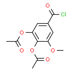 ChemSpider 2D Image | 5-(Chlorocarbonyl)-3-methoxy-1,2-phenylene diacetate | C12H11ClO6