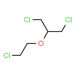 ChemSpider 2D Image | 1,3-Dichloro-2-(2-chloroethoxy)propane | C5H9Cl3O