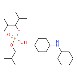ChemSpider 2D Image | 2,4-Dimethyl-3-pentanyl isobutyl hydrogen phosphate - N-cyclohexylcyclohexanamine (1:1) | C23H48NO4P