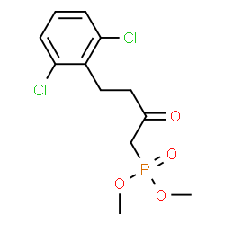 ChemSpider 2D Image | Dimethyl [4-(2,6-dichlorophenyl)-2-oxobutyl]phosphonate | C12H15Cl2O4P