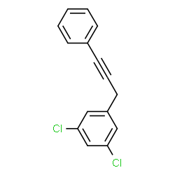 ChemSpider 2D Image | 1,3-Dichloro-5-(3-phenyl-2-propyn-1-yl)benzene | C15H10Cl2