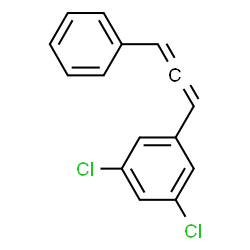 ChemSpider 2D Image | 1,3-Dichloro-5-(3-phenylpropadienyl)benzene | C15H10Cl2