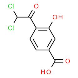 ChemSpider 2D Image | 4-(Dichloroacetyl)-3-hydroxybenzoic acid | C9H6Cl2O4