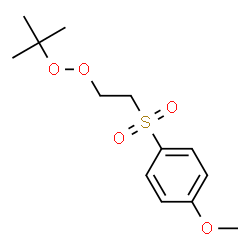 ChemSpider 2D Image | 1-Methoxy-4-({2-[(2-methyl-2-propanyl)peroxy]ethyl}sulfonyl)benzene | C13H20O5S