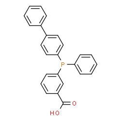 ChemSpider 2D Image | 3-[4-Biphenylyl(phenyl)phosphino]benzoic acid | C25H19O2P