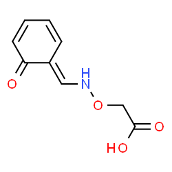 ChemSpider 2D Image | ({[(E)-(6-Oxo-2,4-cyclohexadien-1-ylidene)methyl]amino}oxy)acetic acid | C9H9NO4