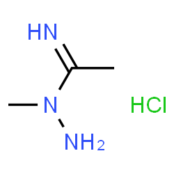 ChemSpider 2D Image | N-Methylethanimidohydrazide hydrochloride (1:1) | C3H10ClN3