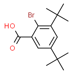ChemSpider 2D Image | 2-Bromo-3,5-bis(2-methyl-2-propanyl)benzoic acid | C15H21BrO2