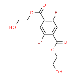 ChemSpider 2D Image | Bis(2-hydroxyethyl) 2,5-dibromoterephthalate | C12H12Br2O6