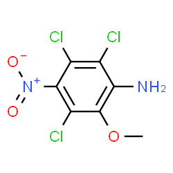 ChemSpider 2D Image | 2,3,5-Trichloro-6-methoxy-4-nitroaniline | C7H5Cl3N2O3