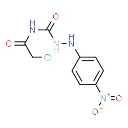 ChemSpider 2D Image | N-(Chloroacetyl)-2-(4-nitrophenyl)hydrazinecarboxamide | C9H9ClN4O4