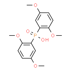 ChemSpider 2D Image | Bis(2,5-dimethoxyphenyl)phosphinic acid | C16H19O6P