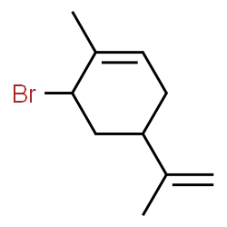 ChemSpider 2D Image | 6-Bromo-4-isopropenyl-1-methylcyclohexene | C10H15Br