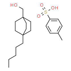 ChemSpider 2D Image | (4-Pentylbicyclo[2.2.2]oct-1-yl)methanol - 4-methylbenzenesulfonic acid (1:1) | C21H34O4S