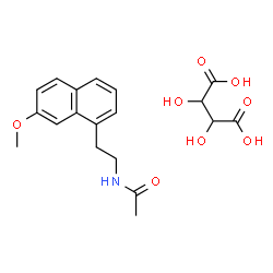 ChemSpider 2D Image | (.+-.)-tartaric acid; agomelatine | C19H23NO8