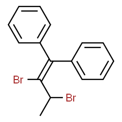 ChemSpider 2D Image | 1,1'-(2,3-Dibromo-1-butene-1,1-diyl)dibenzene | C16H14Br2