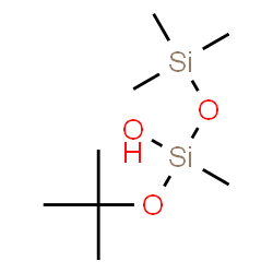 ChemSpider 2D Image | 1,3,3,3-Tetramethyl-1-[(2-methyl-2-propanyl)oxy]disiloxan-1-ol | C8H22O3Si2