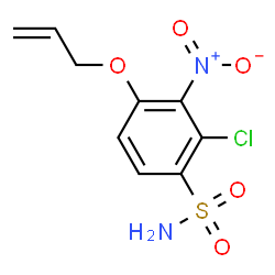 ChemSpider 2D Image | 4-(Allyloxy)-2-chloro-3-nitrobenzenesulfonamide | C9H9ClN2O5S