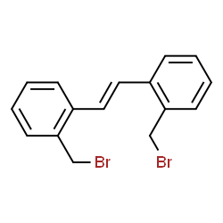 ChemSpider 2D Image | 1,1'-[(E)-1,2-Ethenediyl]bis[2-(bromomethyl)benzene] | C16H14Br2