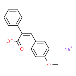 ChemSpider 2D Image | Sodium (2Z)-3-(4-methoxyphenyl)-2-phenylacrylate | C16H13NaO3