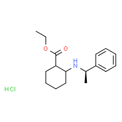 ChemSpider 2D Image | Ethyl 2-{[(1R)-1-phenylethyl]amino}cyclohexanecarboxylate hydrochloride (1:1) | C17H26ClNO2