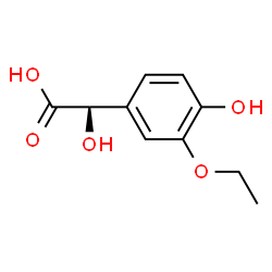 ChemSpider 2D Image | (2R)-(3-Ethoxy-4-hydroxyphenyl)(hydroxy)acetic acid | C10H12O5