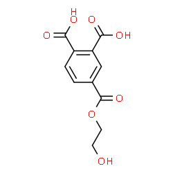 ChemSpider 2D Image | 4-[(2-Hydroxyethoxy)carbonyl]phthalic acid | C11H10O7