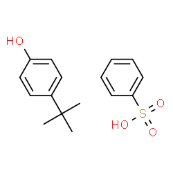 ChemSpider 2D Image | 4-(2-Methyl-2-propanyl)phenol - benzenesulfonic acid (1:1) | C16H20O4S