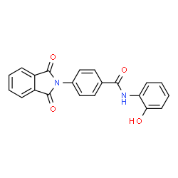 ChemSpider 2D Image | 4-(1,3-Dioxo-1,3-dihydro-2H-isoindol-2-yl)-N-(2-hydroxyphenyl)benzamide | C21H14N2O4